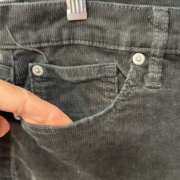 Gap Denim Corduroy Pants Women Size 12/31R Black Solid Pockets boho cords - Picture 4 of 9